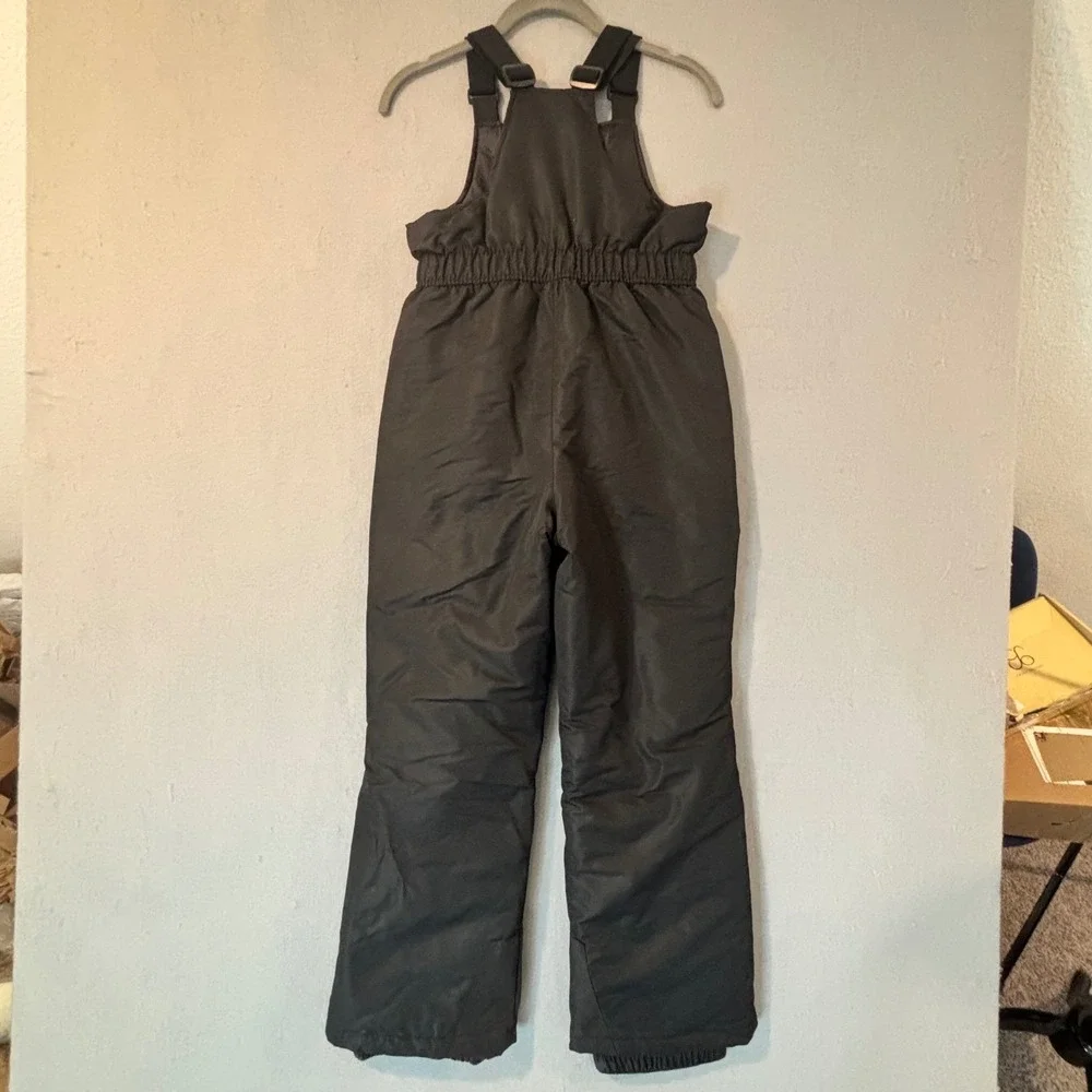 Swiss Tech Kids Large 10/12 Black Insulated Snow Bibs Overalls Winter Ski Pants